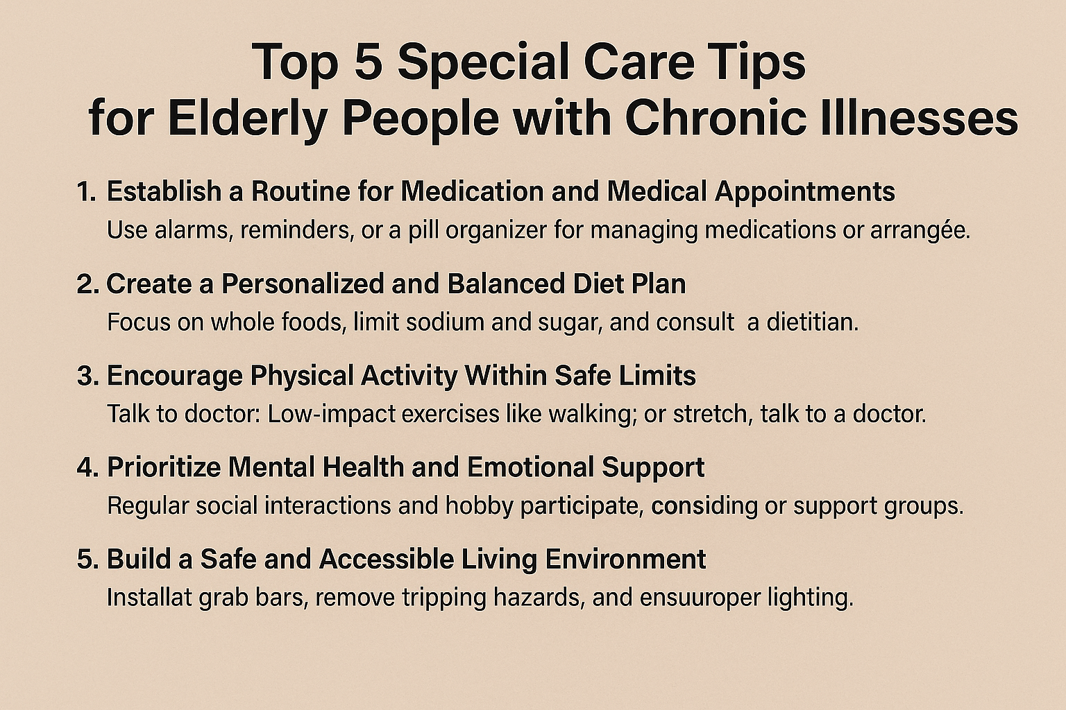 Top 5 Special Care Tips for Elderly People with Chronic Illnesses